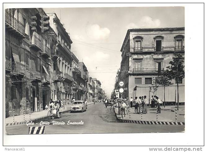 $-265 Sicilia GELA Corso Vittorio Emanuele UTIL1961 Viaggiata - Gela