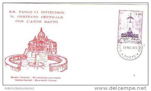 23529)lettera F.D.C. Ss. Paolo VI - Istituzione Anno Santo Con  20£ Aeree Vaticane Da Città Del Vaticano A Città - Briefe U. Dokumente