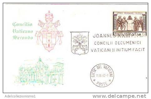 23552)lettera F.D.C. Concilio Vaticano II Con 15£ Vaticane Da Città Del Vaticano A Città - Covers & Documents