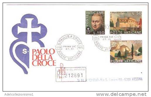 23554)lettera F.D.C. Paolo Della Croce Con 150£+50£+300£ Vaticane Da Città Del Vaticano A Città - Cartas & Documentos