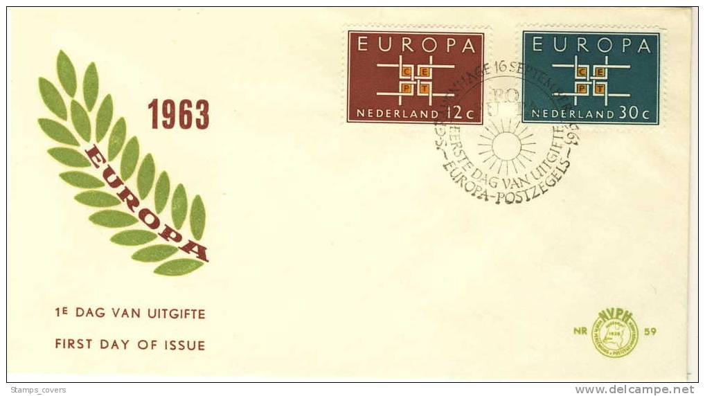 NEDERLAND FDC MICHEL 806/07 EUROPA 1963 - 1963