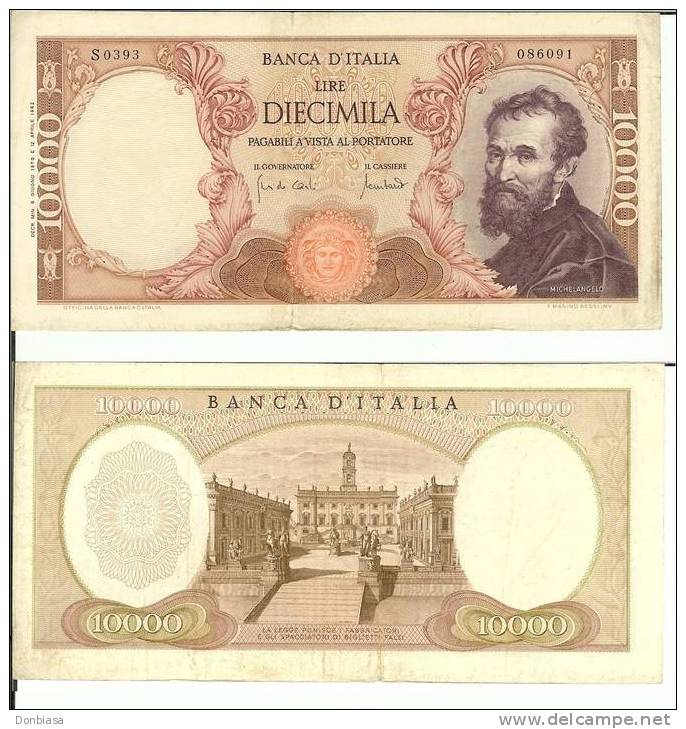 10.000 Lire Michelangelo 08/06/1970 - 10000 Lire