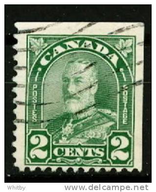 1930 2 Cent  King George V Arch Issue #164a Booklet Single - Used Stamps