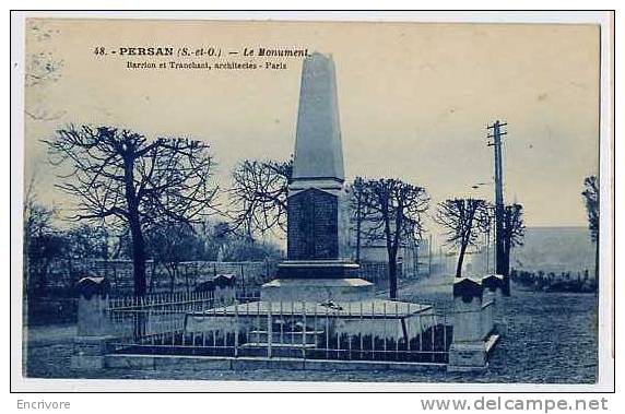 Cpa PERSAN Le Monument - Barrion Et Tranchant Architectes N° 48 - Persan