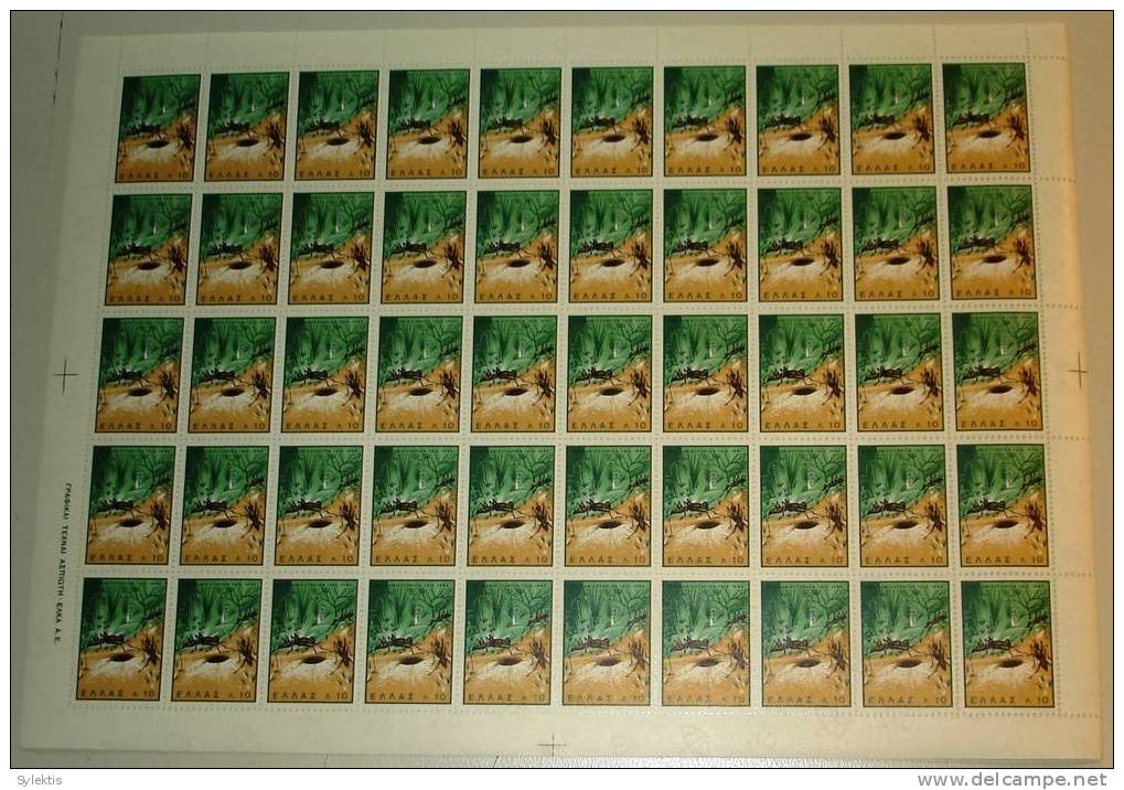 GREECE 1965 ARTS SHEET OF 50 MNH - Feuilles Complètes Et Multiples