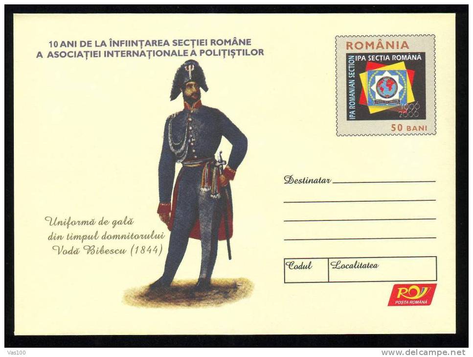 OLD UNIFORM, Militaria Police-Gendarmerie,2006  Nice Stationery  COVER Unused. - Police - Gendarmerie