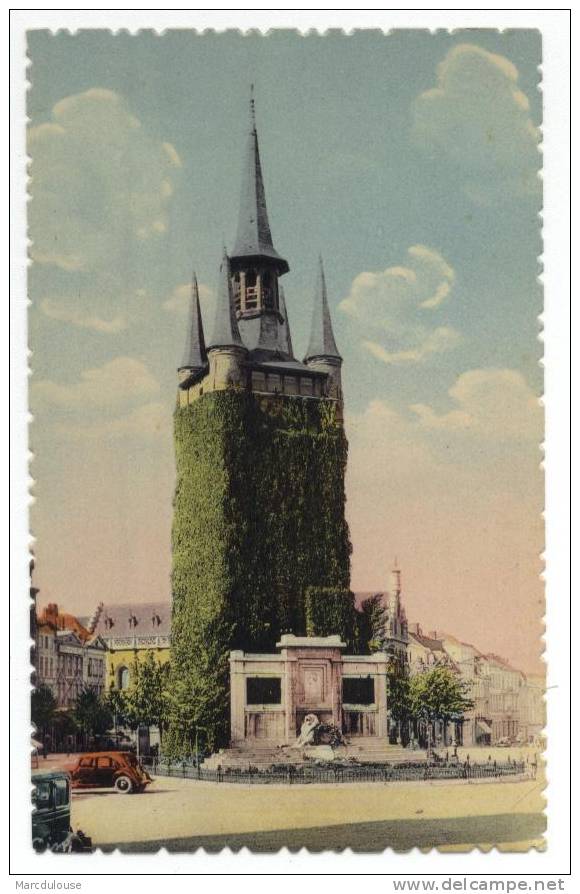 Kortrijk. Courtrai. Het Belfort. Standbeeld Der Gesneuvelden. Le Beffroi. Monument Aux Héros. - Kortrijk