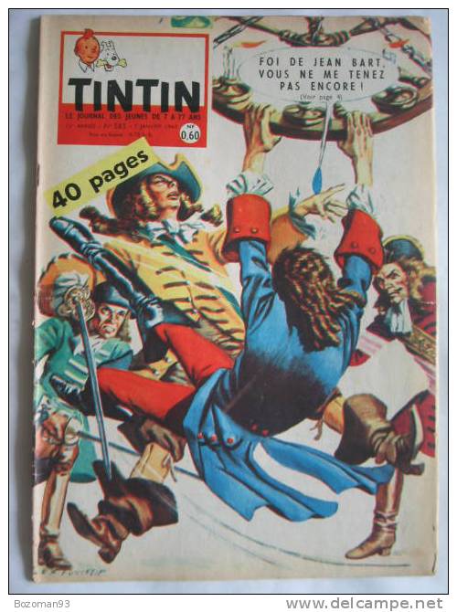 TINTIN N° 585 COUVERTURE DE LILIANNE ET FRED FUNCKEN ( JEAN BART LE CORSAIREhistoire De 4 Pages ) - Tintin