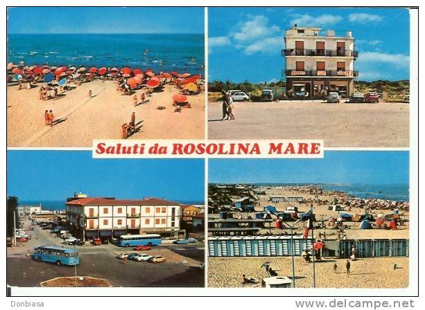 Rosolina Mare (Rovigo): 4 Vedute. Cartolina Viaggiata 1975 - Rovigo