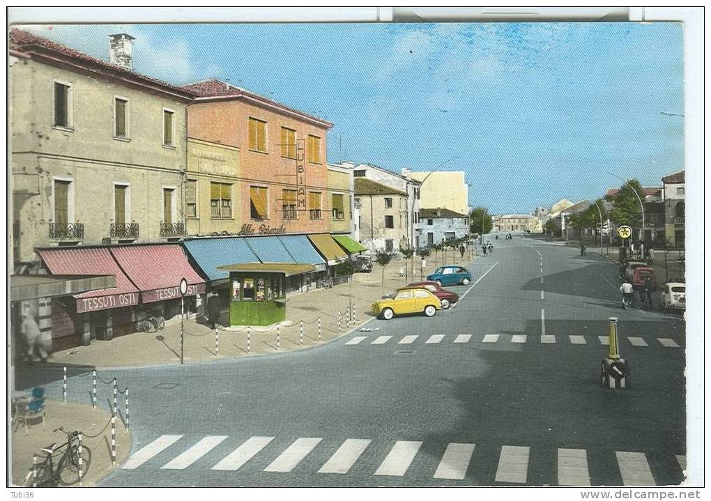 ADRIA  - CORSO MAZZINI - COLORI VIAGGIATA 1964 - ANIMATA E VETTURE D'EPOCA.  7 - Rovigo