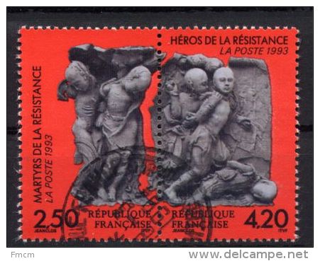 YT 2813 Martyrs Et Héros De La Résistance 1993 - Oblitérés
