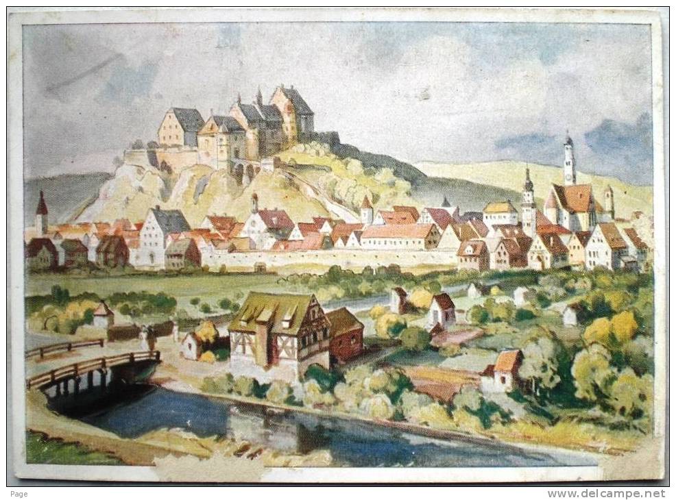 Heidenheim,vom Totenberg Im Jahre 1800,Künstlerkarte,nach Einem Aquarell Von Kunstmaler R. Thelen. - Heidenheim