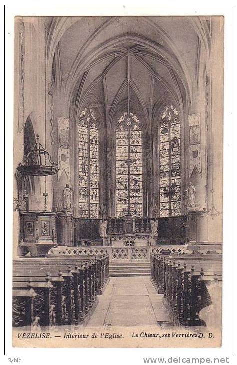 VEZELISE - Intérieur De L'église - Le Choeur , Ses Verrières - Vezelise