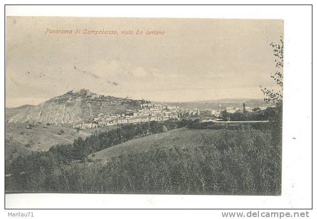 Molise CAMPOBASSO Panorama 1908 Viaggiata MANCA FRANCOBOLLO - Campobasso