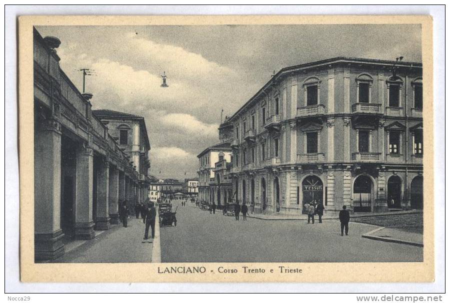 LANCIANO CHIETI 1940 CIRCA          CORSO TRENTO E TRIESTE   ANIMATA!!! - Chieti