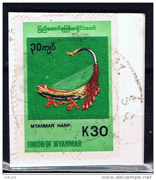BUR+ Myanmar Burma 1999 Mi 346 Harfe - Myanmar (Birmanie 1948-...)