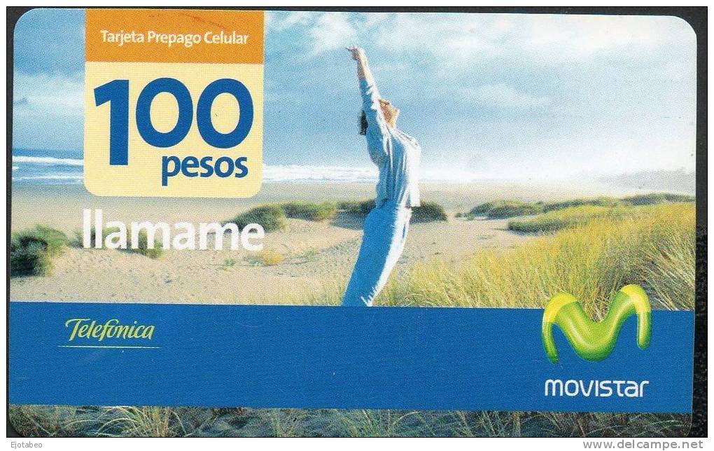 3-URUGUAY- Tarj. PrePaga-Movistar- Valor Facial  $ 100. - Uruguay