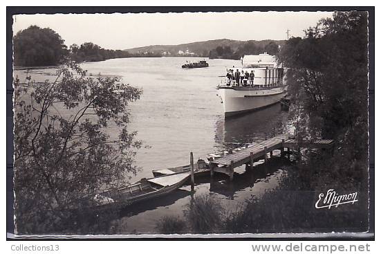 VAL D'OISE - La Roche Guyon - Les Bords De La Seine - Le Yatch "Lady Constance" à Quai - La Roche Guyon