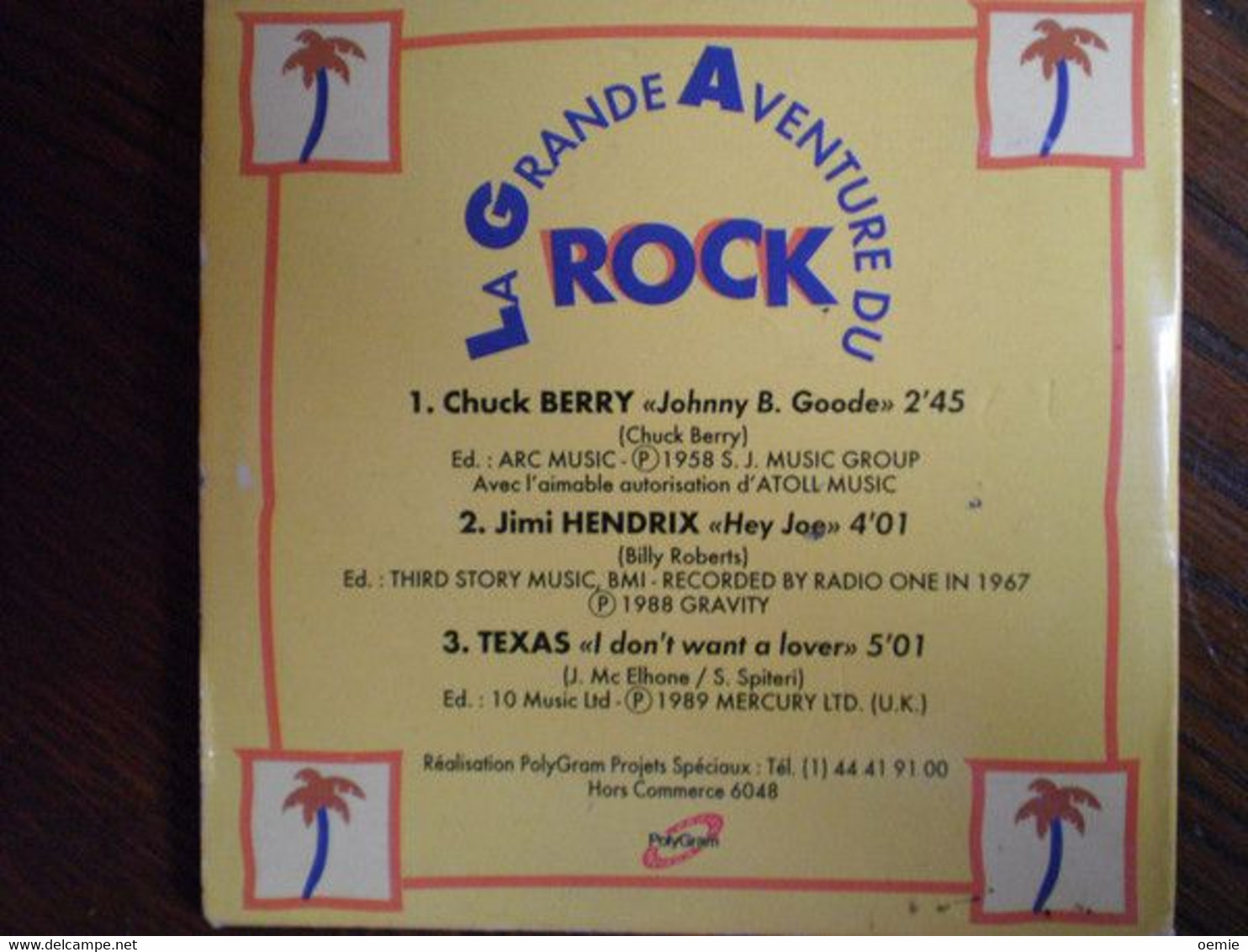LA GRANDE AVENTURE  DU  ROCK    CHUCK BERRY / JIMI HENDRIX / TEXAS    ///   Mini Cd Single - Rock