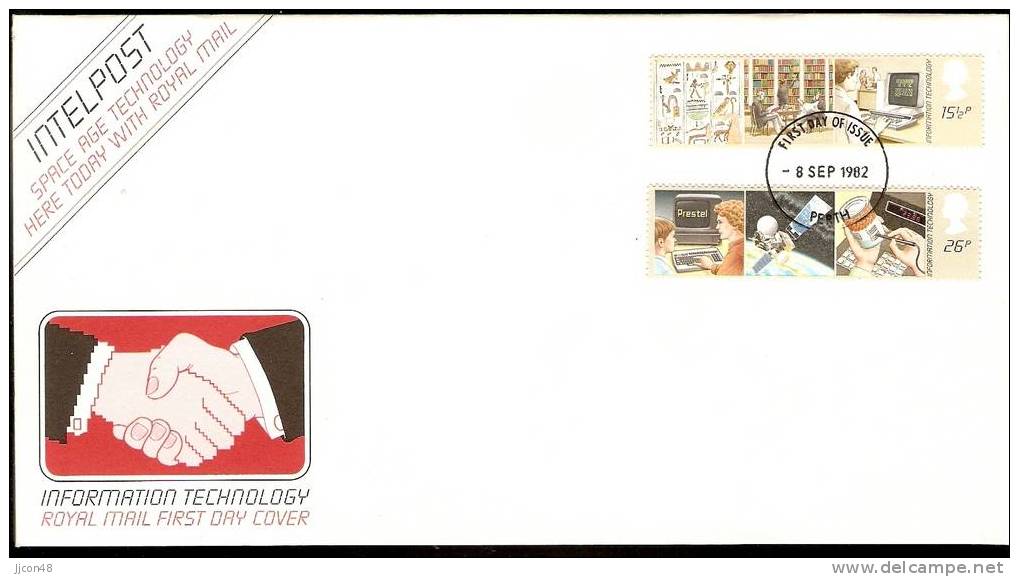 Great Britain 1982  Information Technology. FDC.  Perth Postmark - 1981-1990 Decimale Uitgaven