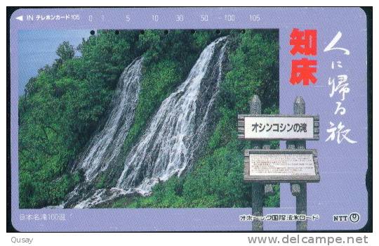 Waterfall  , Used Japan Tumura Phonecard - Montagnes