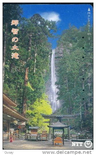 Waterfall  , Used Japan Tumura Phonecard - Gebirgslandschaften