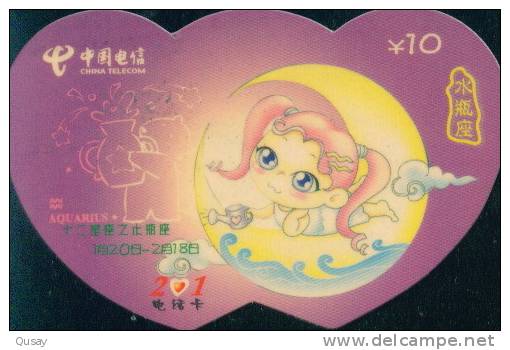 Zodiac     , Used China  Phonecard - Zodiaco