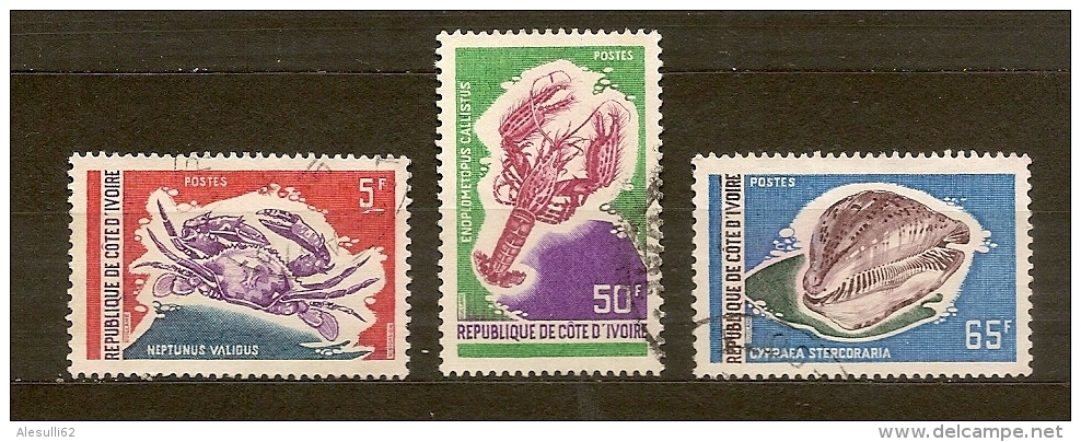 COTE D'IVOIRE  N. 312-317-328/US  - 1971- Lot Lotto - Côte D'Ivoire (1960-...)