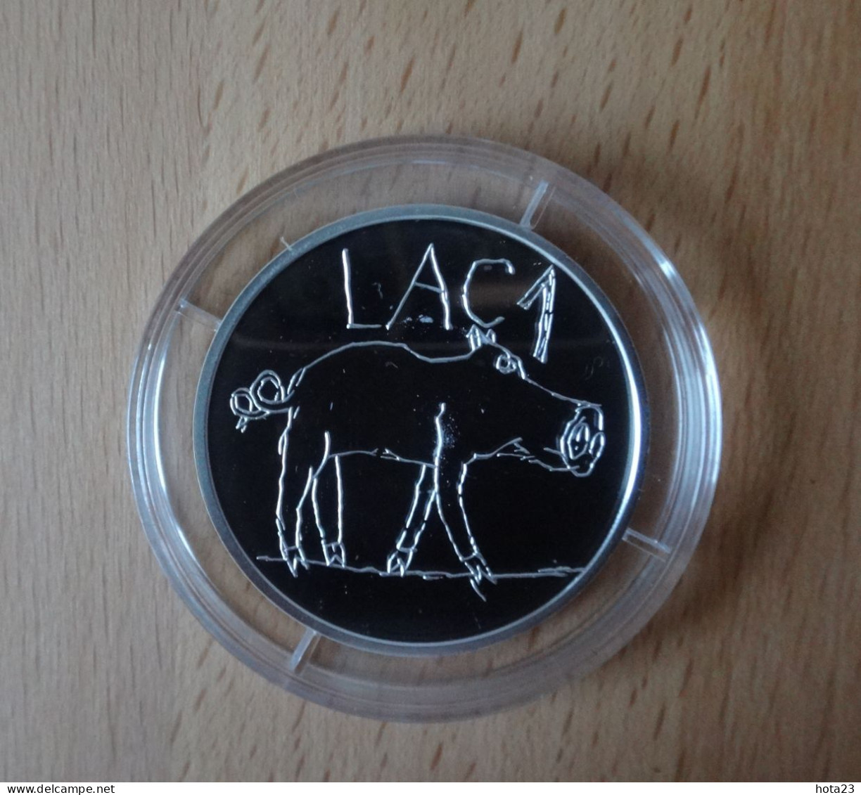 LATVIA 2009 SILVER COIN 1 LATS PIG / "The Piglet" 2009, -  PROOF - Lettonie