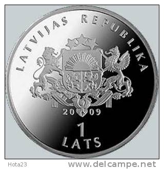 LATVIA 2009 SILVER COIN 1 LATS PIG / Parotitis - COIN A Dream Comes True PROOF - Latvia