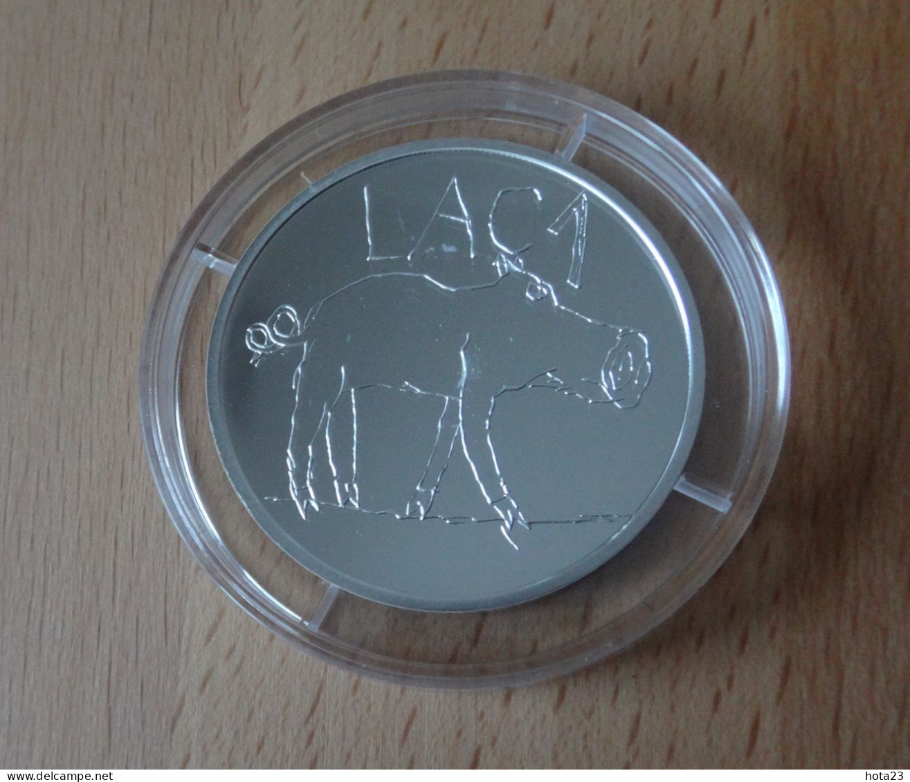 LATVIA 2009 SILVER COIN 1 LATS PIG / Parotitis - COIN A Dream Comes True PROOF - Latvia