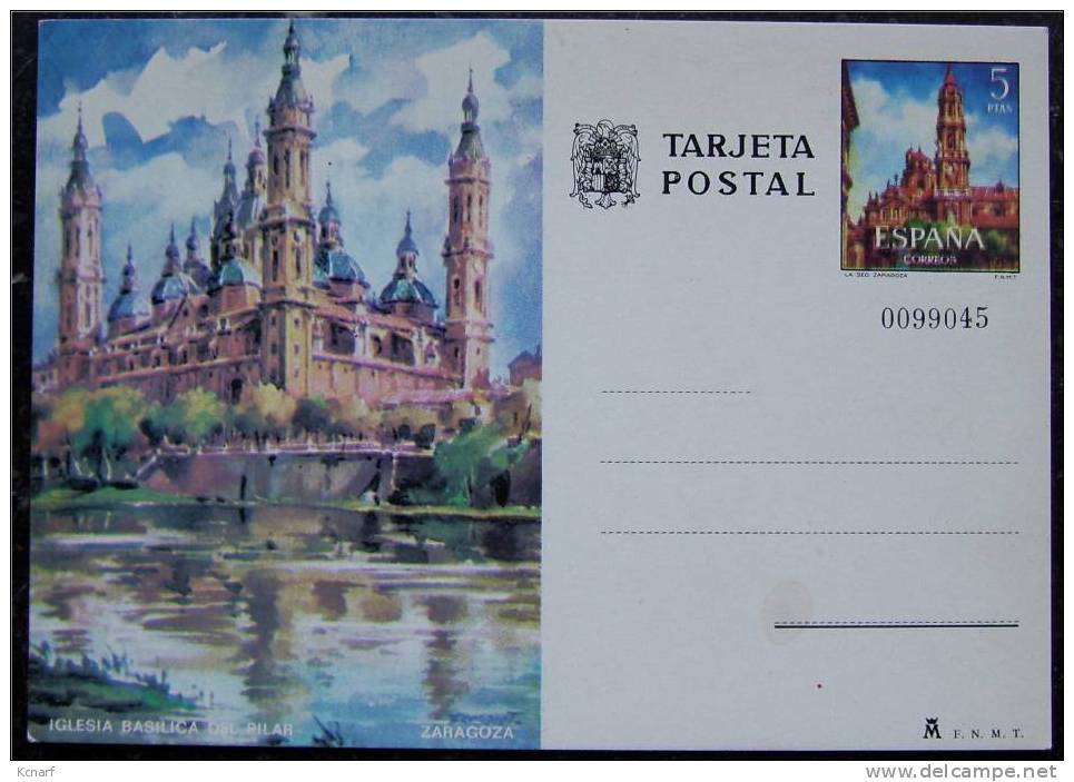 Tarjeta Postal De ZARAGOZA " Iglesia Basilica Del Pilar " N° 0099045 . - 1931-....