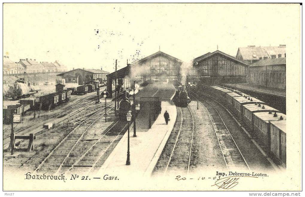 HAZEBROUCK - La Gare - Vue Intérieure Avec Trains - Voy. 1903 - Hazebrouck