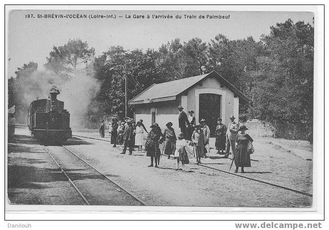44 /// SAINT BREVIN L´OCEAN / LA GARE à L´arrivée Du Train De Paimbeuf / ANIMEE / N° 197 Chapeau édit - Saint-Brevin-l'Océan