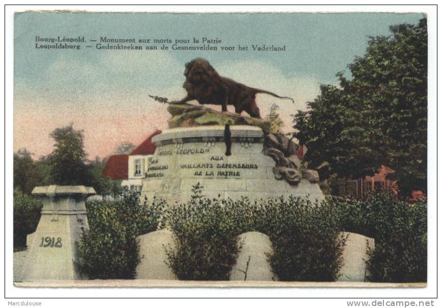 Leopoldsburg. Bourg-Léopold. Gedenkteken Aan De Gesneuvelden Voor Het Vaderland. Monument Aux Morts Pour La Patrie. - Leopoldsburg