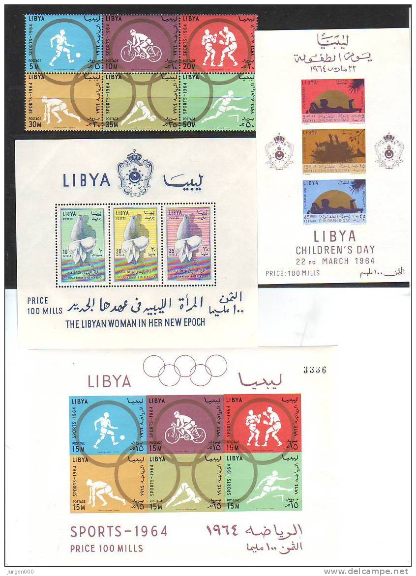 BL5, BL6, BL8A, Nr 160/165A **, Michel = 23 Euro (E15028) - Libye