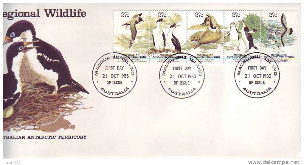 Australian Antarctic Territory, Macquarie, FDC (2739) - Penguins