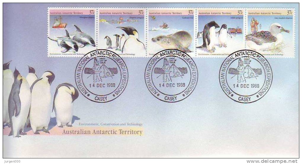 Australian Antarctic Territory, Casey, FDC (2743) - Penguins