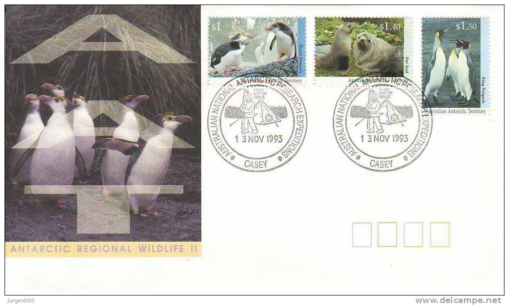 Australian Antarctic Territory, Casey, FDC (2752) - Penguins