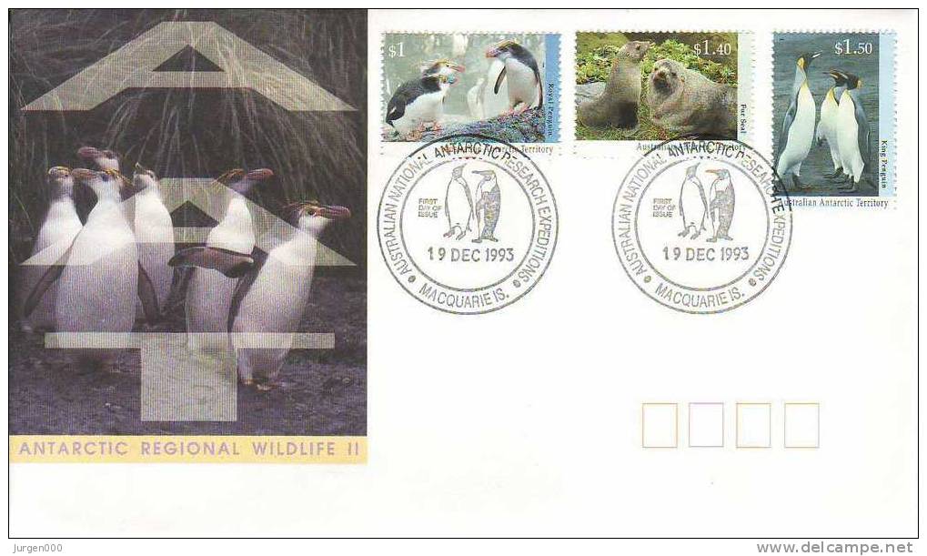 Australian Antarctic Territory, Macquarie, FDC (2753) - Pingueinos