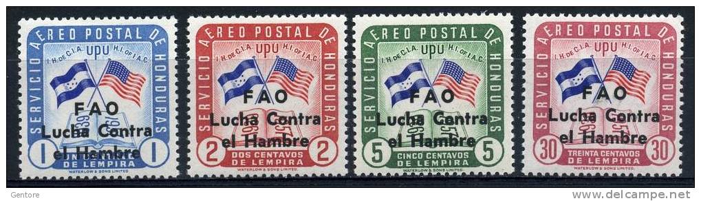 1964 HONDURAS Freedom From Hunger 4 Value Of The Set Yvert Cat. N° 302/05 Absolutely Perfect MNH ** - Honduras