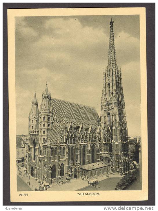 Austria Mi. 858 + 885 Sonderstempel Postkarte Österreicher Katholikentag 1952 Wien Stafansdom Min. €50,- - Brieven En Documenten