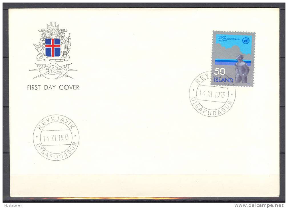 Iceland Mi. 484 100 Years Of International Weather Forecast FDC Cover 1973 - FDC