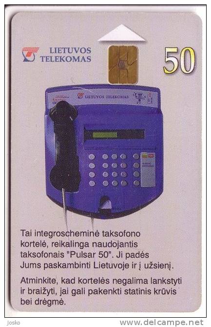 PUBLIC TELEPHONE ( Lithuania ) Phone Telephones Box Phones Phone-box ( Booth ) Cabine Téléphonique Telefonzelle - Telephones