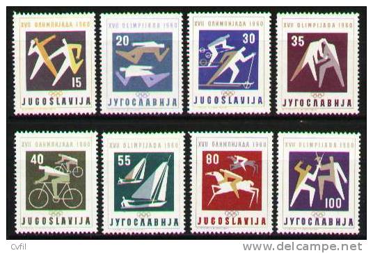 YUGOSLAVIA  1960 - OLYMPIC GAMES In ROME (8) - Neufs