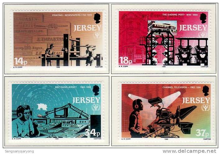Jersey Sc540-3 UNESCO Literacy Year, News Media - UNESCO