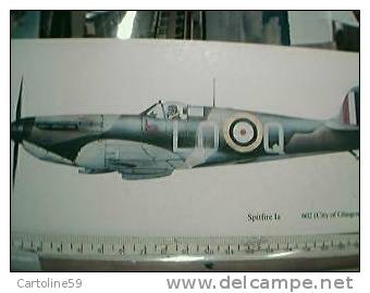 SCHEDA CARD AEREO SPITFIRE 1a 602   LUNGA 22 X 10 N1985  BT22192 - 1939-1945: 2de Wereldoorlog