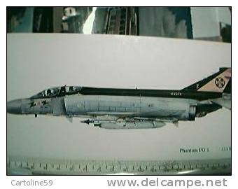 SCHEDA CARD Aereo Caccia  AVION PHANTOM FG 1 111 Squadron LUNGA 22 X 10 N1985?  BT22195 - 1946-....: Ere Moderne