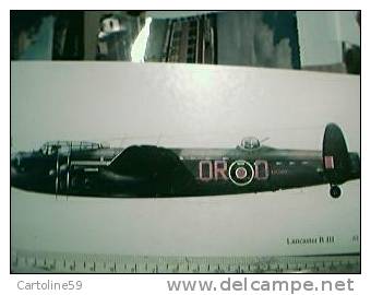 SCHEDA CARD Aereo AVION LANCASTER B III 61 Squadron LUNGA 22 X 10 N1985?  BT22198 - 1939-1945: 2nd War