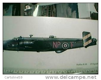 SCHEDA CARD Aereo AVION HALIFAX B III 158 Squadron LUNGA 22 X 10 N1985?  BT22199 - 1939-1945: 2a Guerra